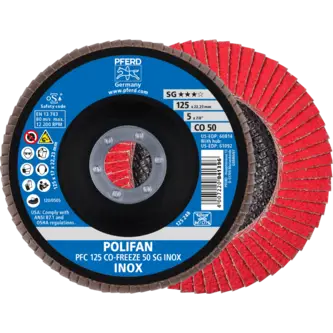 PFERD POLIFAN-Fächerscheiben PFC 125 CO-FREEZE 50 SG INOX
