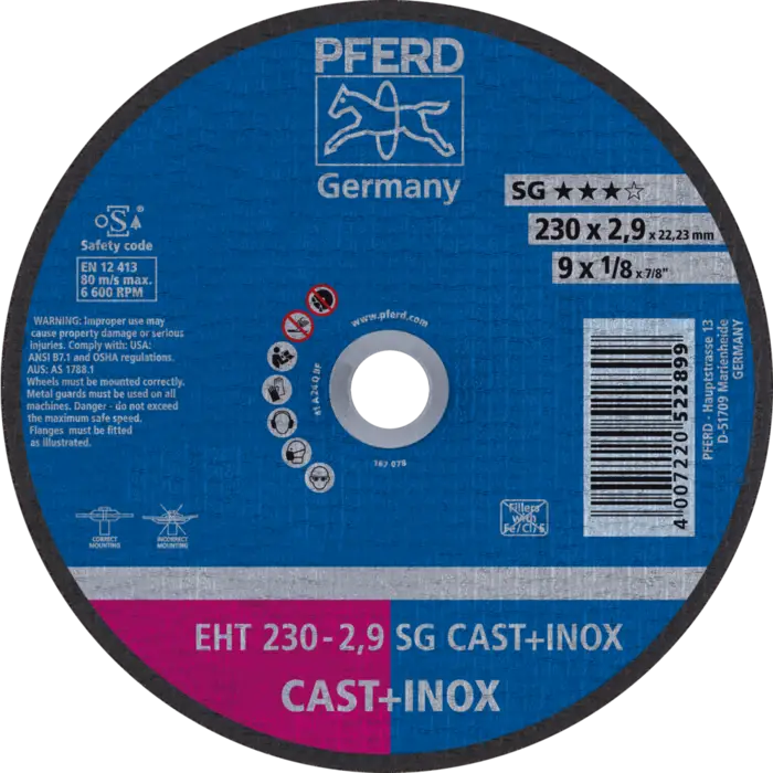PFERD Trennscheiben EHT 230-2,9 SG CAST+INOX