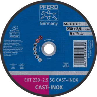 PFERD Trennscheiben EHT 230-2,9 SG CAST+INOX