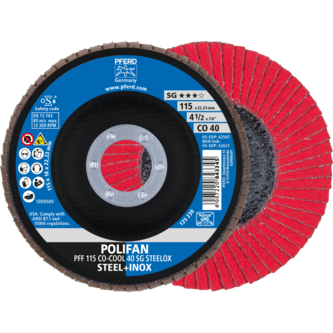 PFERD POLIFAN-Fächerscheiben PFF 115 CO-COOL 40 SG STEELOX
