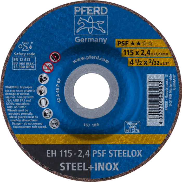 PFERD Trennscheiben EH 115-2,4 PSF STEELOX