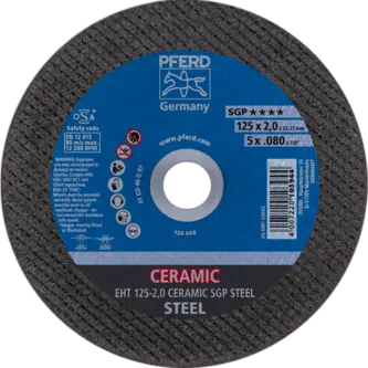 PFERD Trennscheiben EHT 125-2,0 CERAMIC SGP STEEL