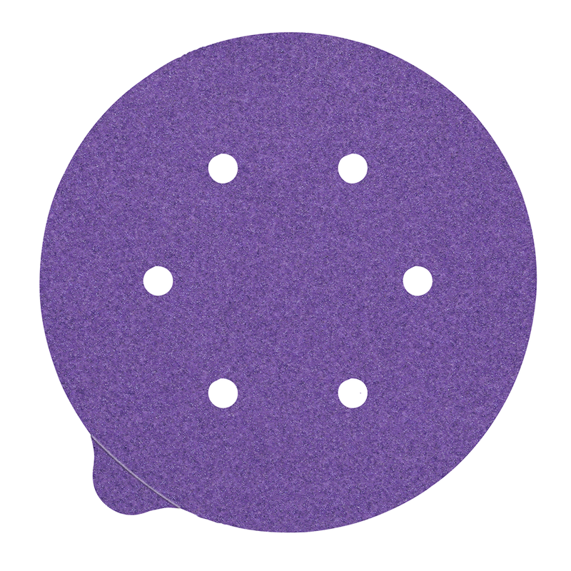 3M Cubitron II Stikit Papierscheibe 732U, 120+ C-weight, 150 mm x NH, D/F 6HL, Linered w/Tab, 6-fach gelocht