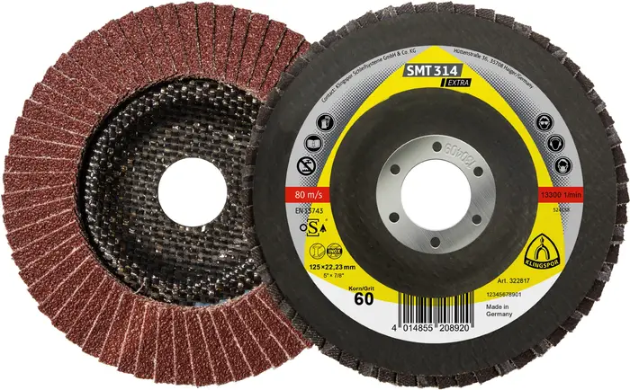 Klingspor - SMT 314 Schleifmopteller, 125 x 22,23 mm Korn 60 gewölbt