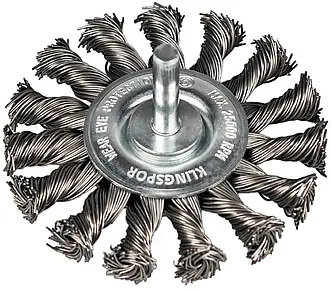 Klingspor - BRS 600 Z Schaftrundbürste gezopft Anzahl Reihen 1, 75 x 12 x 6 mm 0,5 Stahl