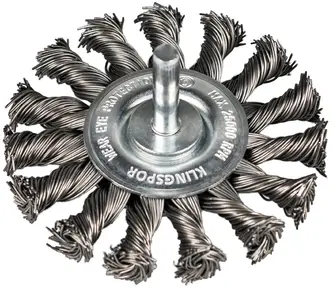 Klingspor - BRS 600 Z Schaftrundbürste gezopft Anzahl Reihen 1, 75 x 12 x 6 mm 0,5 Stahl