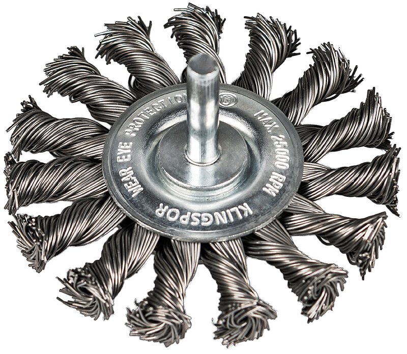 Klingspor - BRS 600 Z Schaftrundbürste gezopft Anzahl Reihen 1, 75 x 12 x 6 mm 0,5 Stahl