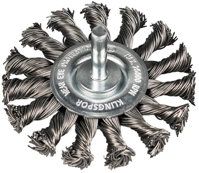 Klingspor - BRS 600 Z Schaftrundbürste gezopft Anzahl Reihen 1, 75 x 12 x 6 mm 0,5 Stahl