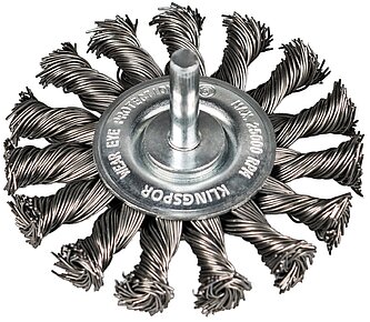 Klingspor - BRS 600 Z Schaftrundbürste gezopft Anzahl Reihen 1, 75 x 12 x 6 mm 0,5 Stahl