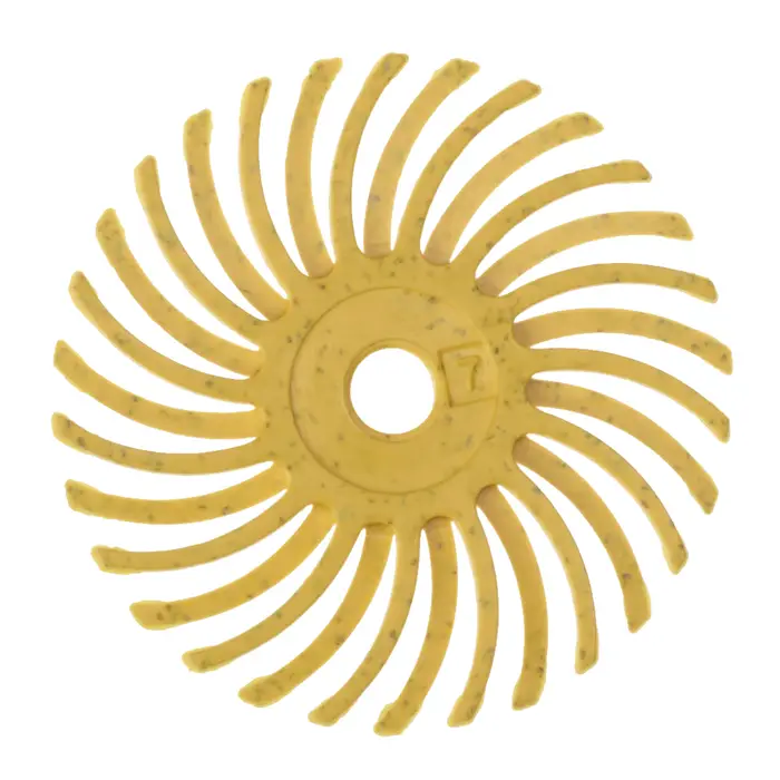 Scotch-Brite Radial Bristle Brush RB-ZB, gelb, 25,4 mm x 3 mm, P80, Typ C