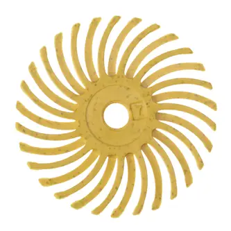 Scotch-Brite Radial Bristle Brush RB-ZB, gelb, 25,4 mm x 3 mm, P80, Typ C