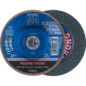 PFERD POLIFAN-Fächerscheiben PFC 180 Z 36 SGP STRONG STEEL
