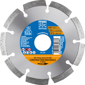 PFERD Diamantwerkzeuge für die Bauindustrie DS 115 x 2,2 x 22,23 PSF