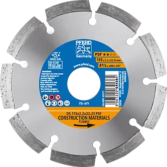 PFERD Diamantwerkzeuge für die Bauindustrie DS 115 x 2,2 x 22,23 PSF
