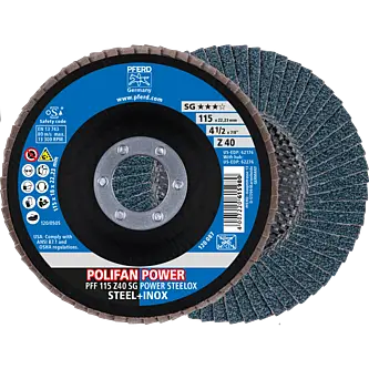 PFERD POLIFAN-Fächerscheiben PFF 115 Z 40 SG POWER STEELOX