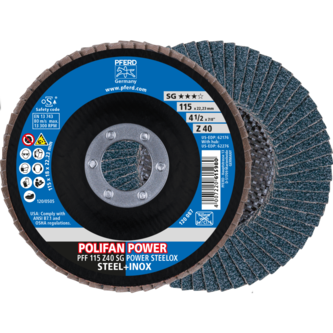 PFERD POLIFAN-Fächerscheiben PFF 115 Z 40 SG POWER STEELOX