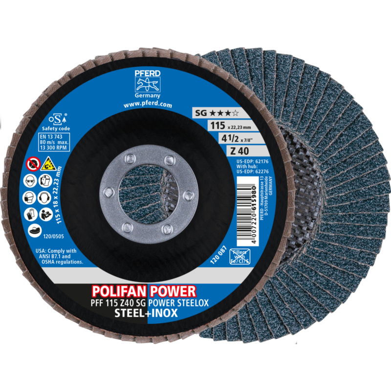 PFERD POLIFAN-Fächerscheiben PFF 115 Z 40 SG POWER STEELOX