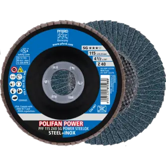 PFERD POLIFAN-Fächerscheiben PFF 115 Z 40 SG POWER STEELOX