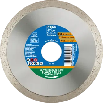PFERD Diamantwerkzeuge für die Bauindustrie DG 115 x 1,6 x 22,23 FL PSF