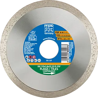 PFERD Diamantwerkzeuge für die Bauindustrie DG 115 x 1,6 x 22,23 FL PSF