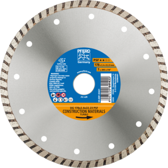 PFERD Diamantwerkzeuge für die Bauindustrie DG 178 x 2,4 x 22,23 PSF