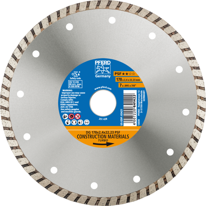 PFERD Diamantwerkzeuge für die Bauindustrie DG 178 x 2,4 x 22,23 PSF