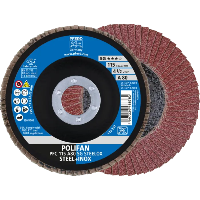 PFERD POLIFAN-Fächerscheiben PFC 115 A 80 SG STEELOX