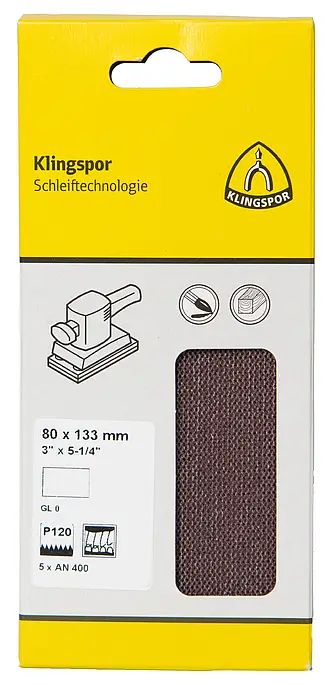 Klingspor - AN 400 Gitterstreifen, Korn 180 115 x 230 mm, SB-verpackt im Reiter