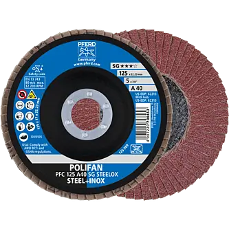 PFERD POLIFAN-Fächerscheiben PFC 125 A 40 SG STEELOX