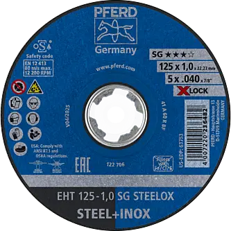 PFERD Trennscheiben EHT 125-1,0 SG STEELOX/X-LOCK