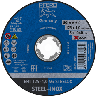 PFERD Trennscheiben EHT 125-1,0 SG STEELOX/X-LOCK