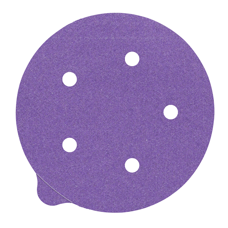 3M Cubitron II Stikit Papierscheibe 732U, 180+ C-weight, 125 mm x NH, D/F 5HL, Linered w/Tab, 5-fach gelocht