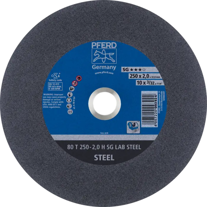 PFERD LABOR SG stat. Trennscheiben 80 T 250-2,0 H SG LAB STEEL/32,0