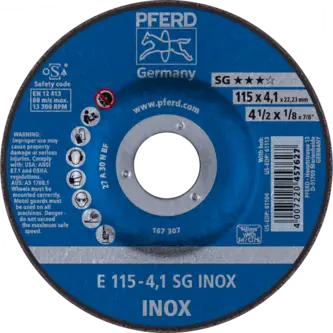 PFERD Schruppscheiben E 115-4,1 SG INOX