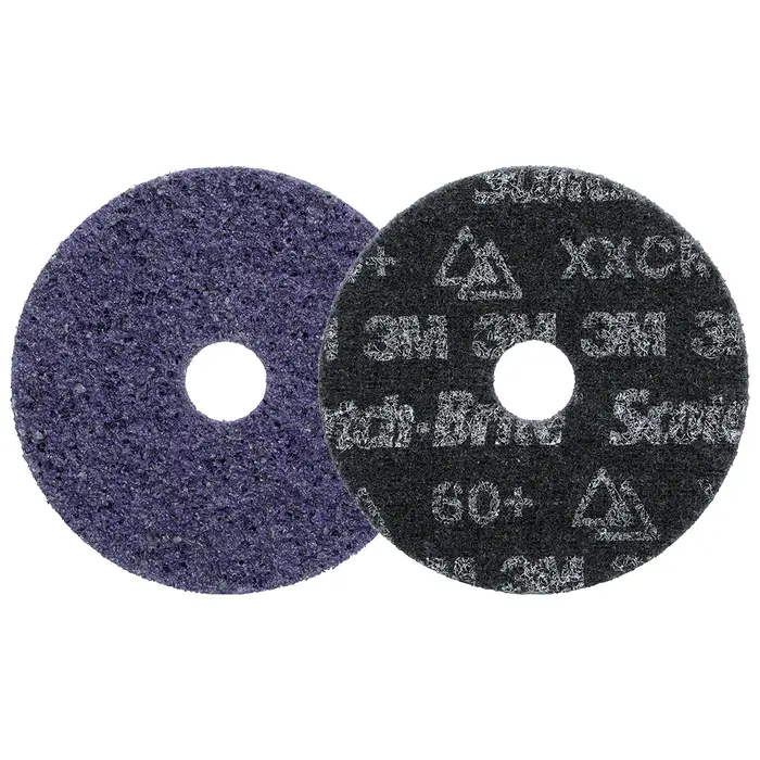 Scotch-Brite Präzisions-Vliesscheibe Heavy Duty, HD-DH, X-Extra Coarse 60+, 114.3 mm x 22.23 mm, 50 ea/Case
