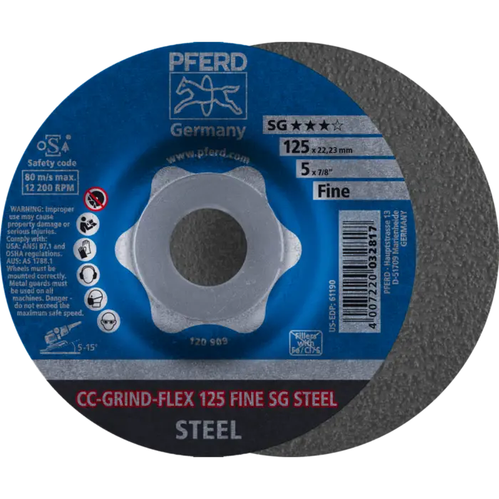 PFERD CC-GRIND (inkl. SOLID, FLEX, STRONG) CC-GRIND FLEX 125 SG STEEL FINE