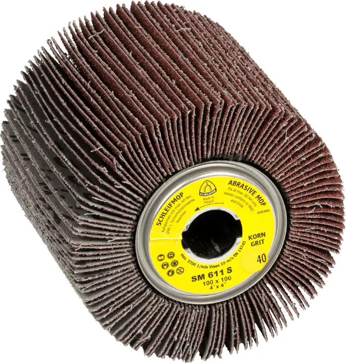 Klingspor - SM 611 S Schleifmopräder LS 309 X, 100 x 100 x 19 mm Korn 240