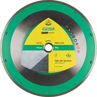 Klingspor - DT 900 FL Diamanttrennscheibe, 180 x 1,6 x 30 mm 1,6 x 7 mm, geschl. Rand m. Laserschlitzen Reduzierring 25,4