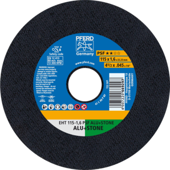 PFERD Trennscheiben EHT 115-1,6 PSF ALU+STONE